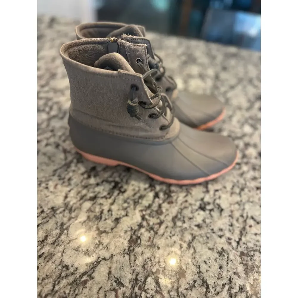Sperry gray saltwater pop outsole duck rain snow boots size women’s 11